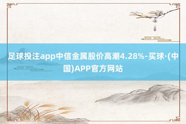 足球投注app中信金属股价高潮4.28%-买球·(中国)APP官方网站