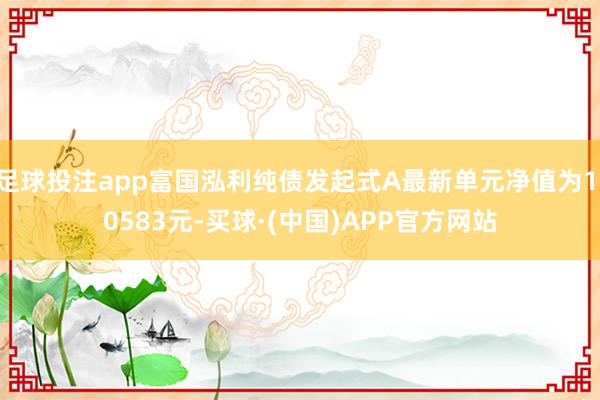 足球投注app富国泓利纯债发起式A最新单元净值为1.0583元-买球·(中国)APP官方网站