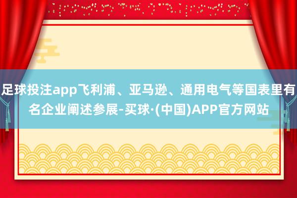 足球投注app飞利浦、亚马逊、通用电气等国表里有名企业阐述参展-买球·(中国)APP官方网站