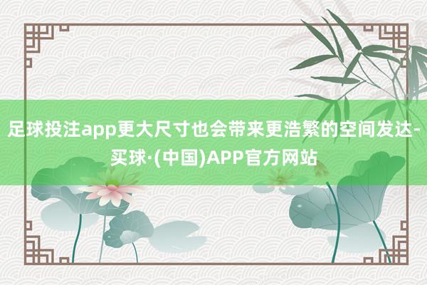 足球投注app更大尺寸也会带来更浩繁的空间发达-买球·(中国)APP官方网站