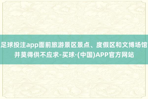 足球投注app面前旅游景区景点、度假区和文博场馆并莫得供不应求-买球·(中国)APP官方网站