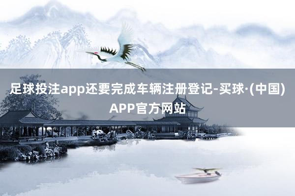 足球投注app还要完成车辆注册登记-买球·(中国)APP官方网站