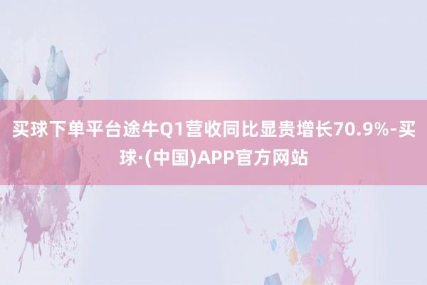 买球下单平台途牛Q1营收同比显贵增长70.9%-买球·(中国)APP官方网站