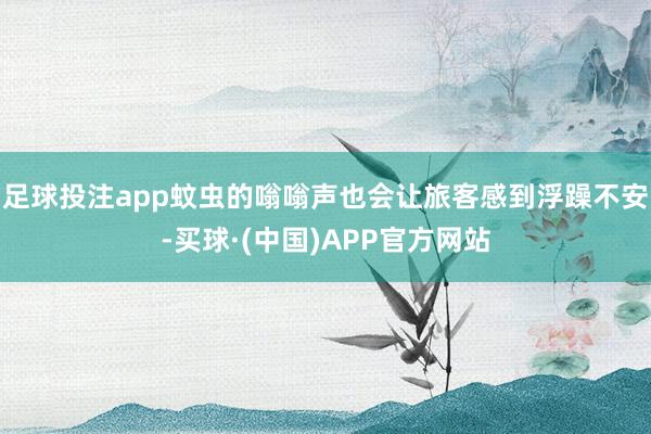 足球投注app蚊虫的嗡嗡声也会让旅客感到浮躁不安-买球·(中国)APP官方网站