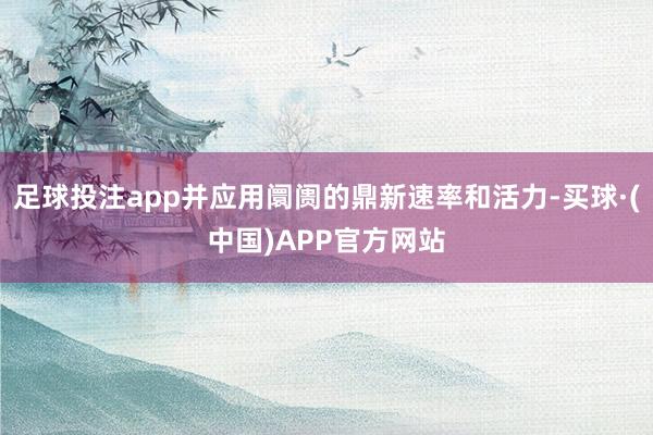 足球投注app并应用阛阓的鼎新速率和活力-买球·(中国)APP官方网站