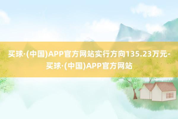 买球·(中国)APP官方网站实行方向135.23万元-买球·(中国)APP官方网站