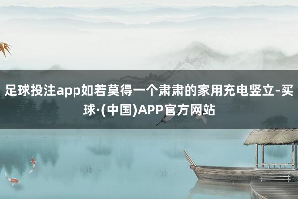 足球投注app如若莫得一个肃肃的家用充电竖立-买球·(中国)APP官方网站