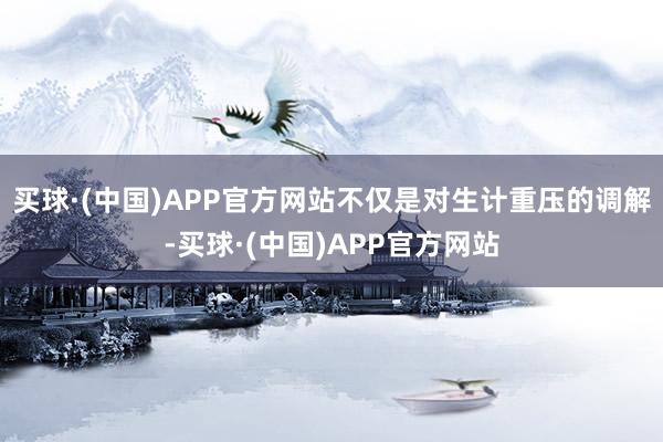 买球·(中国)APP官方网站不仅是对生计重压的调解-买球·(中国)APP官方网站