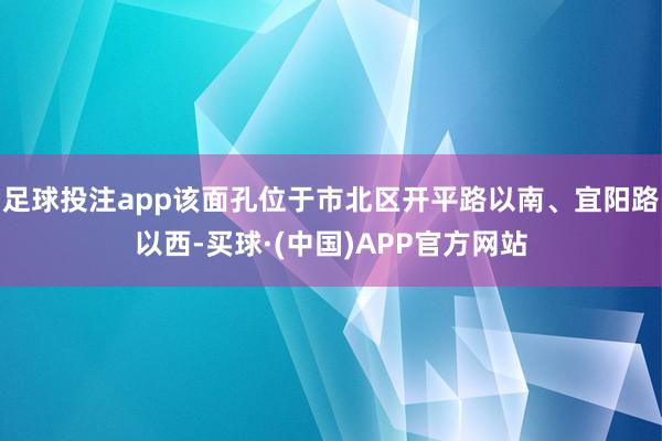 足球投注app该面孔位于市北区开平路以南、宜阳路以西-买球·(中国)APP官方网站