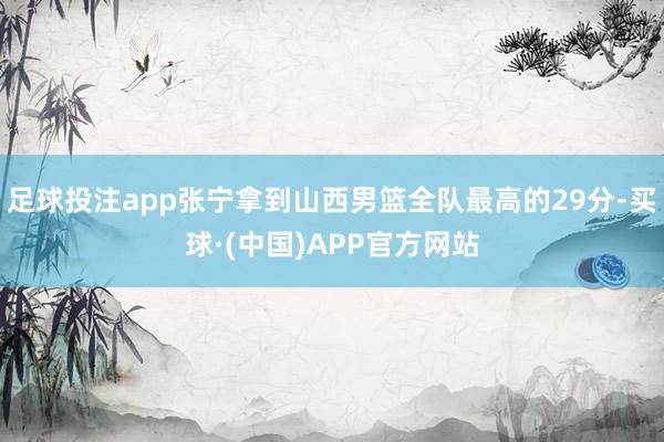 足球投注app张宁拿到山西男篮全队最高的29分-买球·(中国)APP官方网站