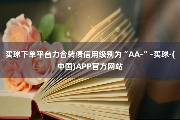 买球下单平台力合转债信用级别为“AA-”-买球·(中国)APP官方网站