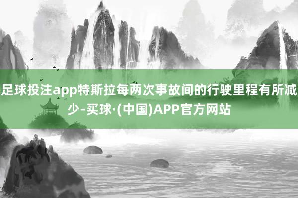 足球投注app特斯拉每两次事故间的行驶里程有所减少-买球·(中国)APP官方网站