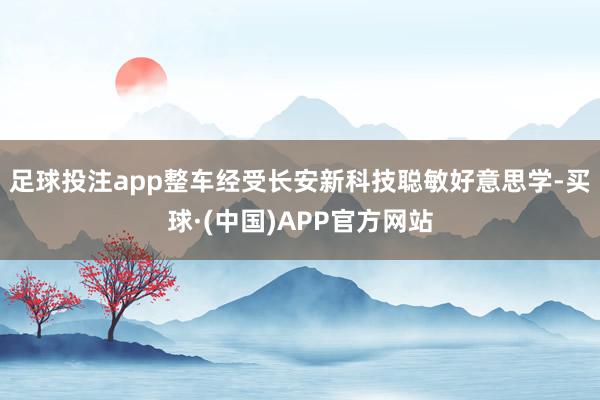 足球投注app整车经受长安新科技聪敏好意思学-买球·(中国)APP官方网站