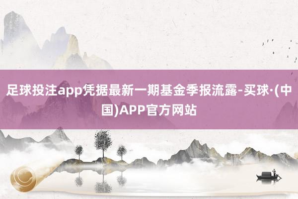 足球投注app凭据最新一期基金季报流露-买球·(中国)APP官方网站