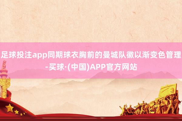 足球投注app同期球衣胸前的曼城队徽以渐变色管理-买球·(中国)APP官方网站