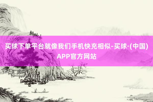 买球下单平台就像我们手机快充相似-买球·(中国)APP官方网站