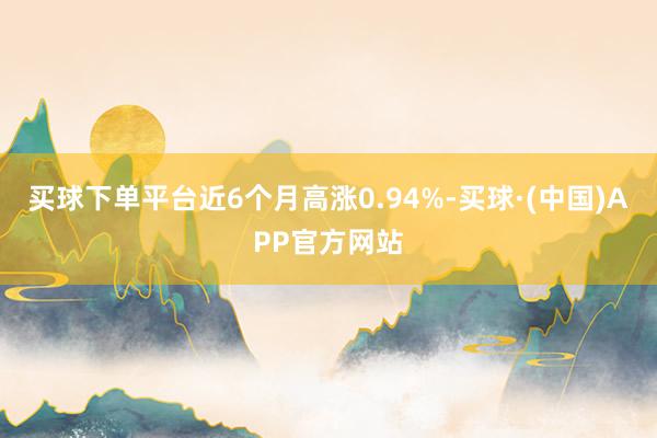 买球下单平台近6个月高涨0.94%-买球·(中国)APP官方网站