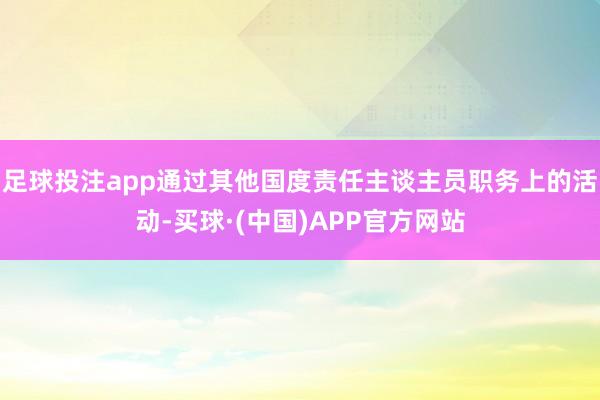 足球投注app通过其他国度责任主谈主员职务上的活动-买球·(中国)APP官方网站