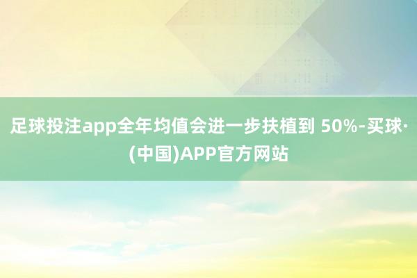 足球投注app全年均值会进一步扶植到 50%-买球·(中国)APP官方网站