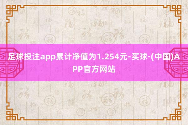 足球投注app累计净值为1.254元-买球·(中国)APP官方网站