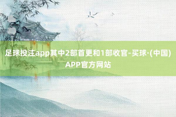 足球投注app其中2部首更和1部收官-买球·(中国)APP官方网站