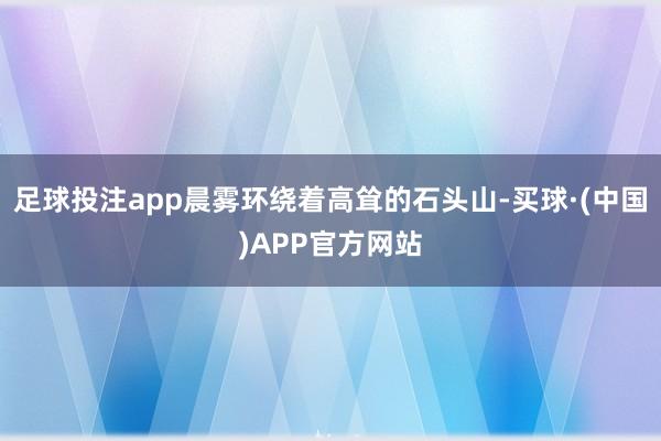 足球投注app晨雾环绕着高耸的石头山-买球·(中国)APP官方网站