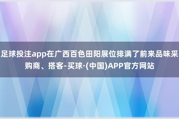 足球投注app在广西百色田阳展位排满了前来品味采购商、搭客-买球·(中国)APP官方网站