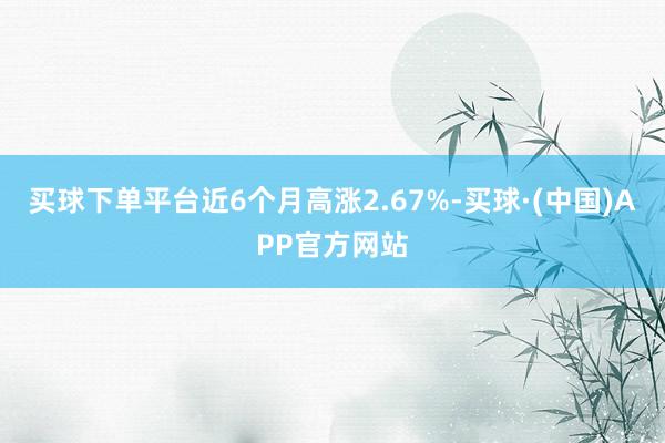 买球下单平台近6个月高涨2.67%-买球·(中国)APP官方网站