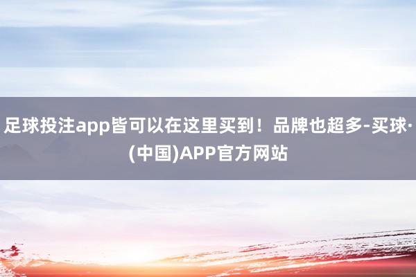 足球投注app皆可以在这里买到！品牌也超多-买球·(中国)APP官方网站