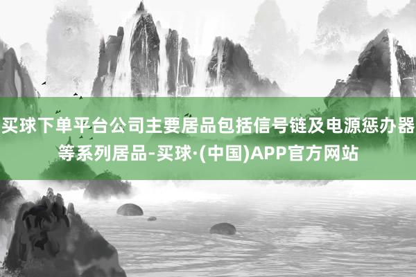 买球下单平台公司主要居品包括信号链及电源惩办器等系列居品-买球·(中国)APP官方网站