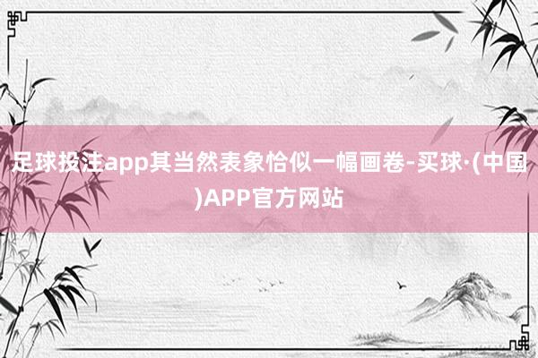 足球投注app其当然表象恰似一幅画卷-买球·(中国)APP官方网站