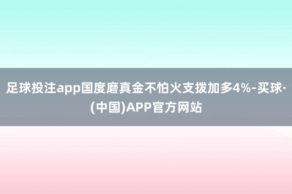 足球投注app国度磨真金不怕火支拨加多4%-买球·(中国)APP官方网站