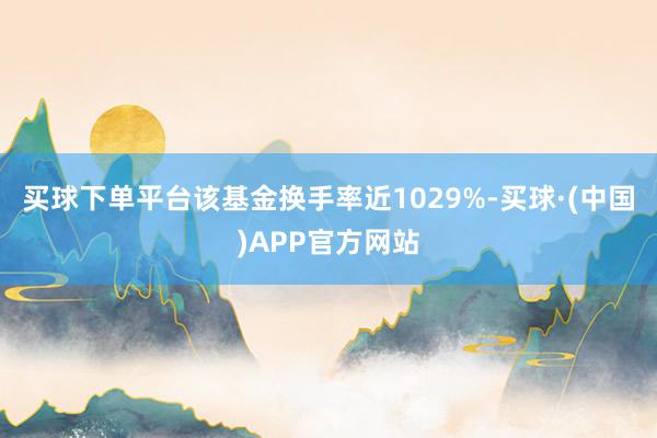 买球下单平台该基金换手率近1029%-买球·(中国)APP官方网站