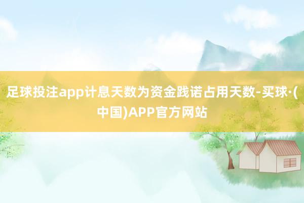 足球投注app计息天数为资金践诺占用天数-买球·(中国)APP官方网站