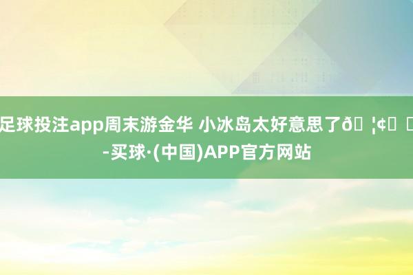 足球投注app周末游金华 小冰岛太好意思了🦢⛰️-买球·(中国)APP官方网站