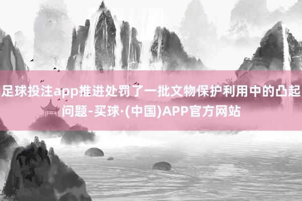 足球投注app推进处罚了一批文物保护利用中的凸起问题-买球·(中国)APP官方网站